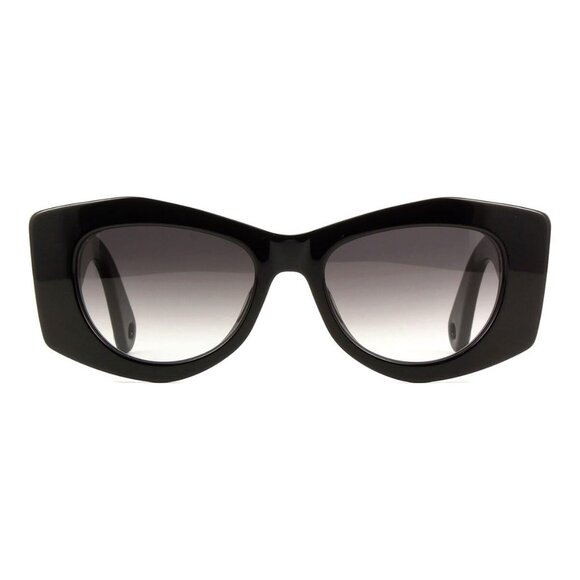 New LANVIN Black Cat Eye LNV638S 001 Sunglasses Women - Picture 2 of 4